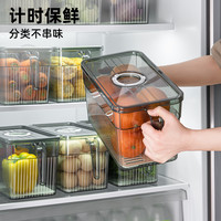 HOUYA冰箱保鲜盒带盖透明果蔬整理盒冻保鲜盒食品塑料储物盒
