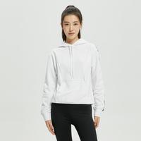 CK运动春秋女士时尚经典LOGO织带云纹拼接抽绳连帽卫衣4WS2W315