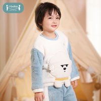 ibaby&奈娃儿童家居服男童睡衣女童春秋居家衣服牛奶绒亲子