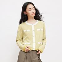 【含绵羊毛】春季女式毛衣时尚休闲气质显瘦百搭针织开衫女上衣