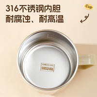 沃德百惠316不锈钢儿童带刻度喝水杯子宝宝防烫卡通吸管杯学饮杯
