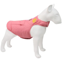 萌萌鸭 狗狗衣服秋冬防水防风服饰狗棉衣中大小型犬加绒加厚双面马甲 粉色 2XL 建议（20-30斤）