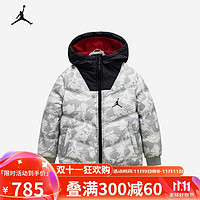 AIR JORDAN JordanJordan童装儿童短款羽绒服AJ防寒保暖男女童上衣 幻影灰色 160(L)