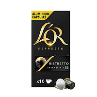 L'OR 黑咖啡胶囊芮斯萃朵 5g*10粒适用雀巢Nespresso效期25年2月