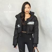 GIDI BOHO 极地薄荷 冬季时尚休闲休闲连帽羽绒服保暖短款外套女子