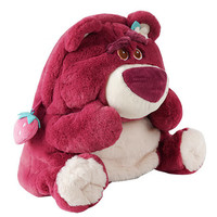 Disney 迪士尼 草莓熊卖萌双肩包 毛绒 22x23cm