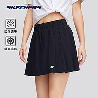 斯凯奇Skechers舒适休闲半身裙P224W094 碳黑/0018 M 