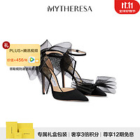 JIMMY CHOO 周仰杰 Averly 100 蝴蝶结边饰高跟鞋 P00622364