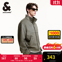 杰克琼斯 杰克·琼斯（JACK&JONES）秋季宽松立领时尚潮流百搭舒适休闲长袖夹克外套男224321013 热罗勒E05 常规 热罗勒E05 175/96A/M