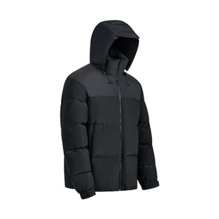 京东京造户外羽绒服男士立领三防面包短款北面羽绒外套 黑色 XL