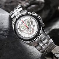 STARKING 星皇 石英男表男士手表运动休闲三眼六针多功能防水钢带