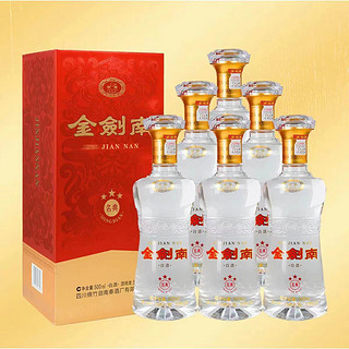 剑南春 高度酒浓香型白酒礼盒装 52度 500mL 6瓶 金剑南名典三星