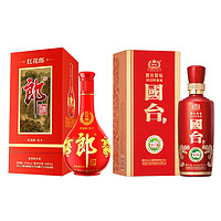 LANGJIU 郎酒 酱香型白酒 红花郎 53度 500mL 1瓶 红10+国台国标2019