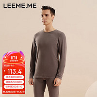 LEEME.ME 粒米 260g发热保暖内衣男秋冬加厚磨毛秋衣秋裤男圆领打底保暖