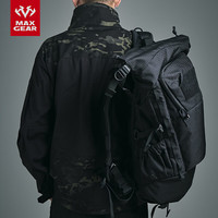 MAXGEAR食铁者卷顶运动背包户外战术背包迷彩双肩包登山包骑行包战术包 魔黑
