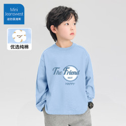 Mini Jeanswest 迷你真维斯 男女童纯棉长袖t恤  天蓝朋友 100