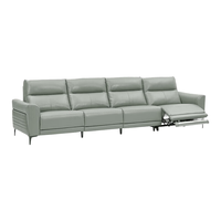  顾家家居 KUKA  90.DK.6055 真皮沙发 四人位左电动 晨雾绿