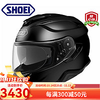 SHOEI 日本进口GT-AirⅡ 二代 2代双镜片摩托车头盔男女跑盔全盔 BLACK 亮黑 XL