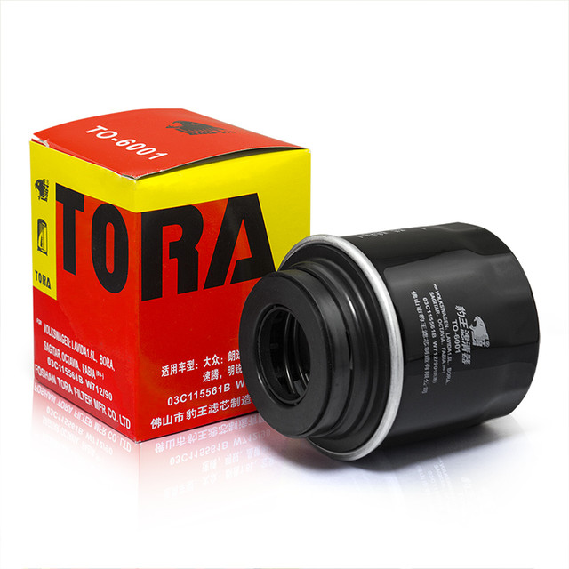 TORA 豹王 机油滤清器适用大众朗逸宝来CC速腾高尔夫6斯柯达TO-6001 07-15款Cross波罗1.6L