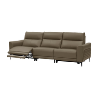  顾家家居 KUKA  90.DK.6055 真皮沙发 三人位2电动 杏仁咖