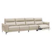  顾家家居 KUKA  90.DK.6055 真皮沙发 四人位左电动 柔空白