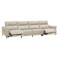  顾家家居 KUKA  90.DK.6055 真皮沙发 四人位2电动 柔空白