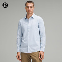 露露乐蒙lululemon丨New Venture 男士修身款长袖衬衫 LM3FAXS 条纹白色加热蓝柳 L