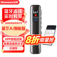 Newsmy 纽曼 智能录音笔 V19 16G蓝牙版 会议录音转文字 同声翻译 声文速记 专业高清降噪 一键录音 锖色