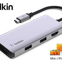 88VIP：belkin 贝尔金 扩展坞5合1macbookpro typec拓展坞转换器usb多接口