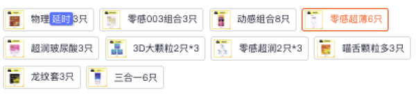 jissbon 杰士邦 超薄+延时+颗粒+玻尿酸安全套三件任选 3只/6只