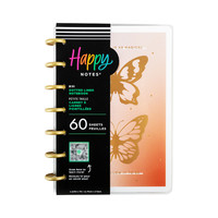 THE HAPPY PLANNER HAPPY PLANNER手账本小号B6蝴蝶y2k笔记本活页本简约可拆卸蘑菇环日记本手帐本