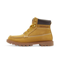 CAT 卡特彼勒 男士户外工装风经典牛皮高帮复古单鞋 黄色/棕色 40