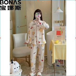 BONAS 宝娜斯 女士卡通睡衣家居服两件套 图案可选