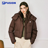 FILA FUSION斐乐潮牌羽绒服女2024冬装时尚休闲上衣宽松外套