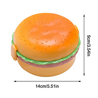 圆形汉堡造型便当盒 1个