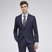 时尚潮流波点西装外套商务西服男