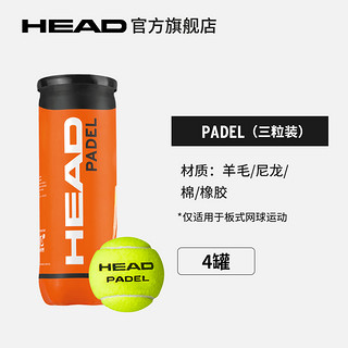 HEAD 海德 padel笼式板式网球比赛训练用球3B HEAD PADEL