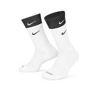 耐克NIKE运动配饰男女通款一双中筒EVERYDAY袜子春夏DD2795-104白黑S DD2795-104白/黑