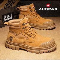 百亿补贴：AIRWALK 秋冬季新款英伦风高帮真皮防撞防冻潮款马丁靴时尚大黄靴