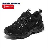 SKECHERS 斯凯奇 女鞋正品官方旗舰复古熊猫鞋秋冬新款休闲鞋黑色厚底老爹鞋