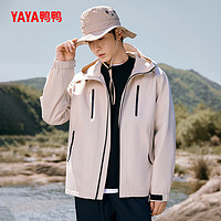 YAYA 鸭鸭羽绒服 鸭鸭山系户外工装外套男2024冬季新品短款连帽运动登山徒步上衣J