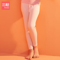 三枪儿童保暖裤秋冬男女童打底裤秋裤莫代尔刷绒少儿长裤 女童天使粉特柔 110cm