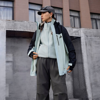 adidas阿迪达斯 拒水防泼加绒内胆 三合一连帽外套