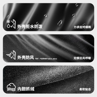 adidas阿迪达斯 拒水防泼加绒内胆 三合一连帽外套