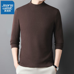 JEANSWEST 真维斯 男士双面德绒打底衫长袖