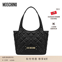 MOSCHINO Love Moschino24早秋女士绗缝购物袋 黑色 U