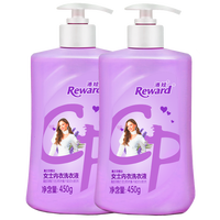 Reward 洛娃 内衣洗衣液女士专用内衣裤女性衣物清洁瓶装洗衣液 450g*2瓶