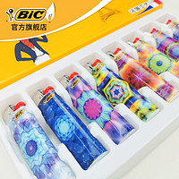 BiC 比克 打火机 J3(耀光花筒)纤细系列一次性打火机 法国品牌图案砂轮火机 J3耀光花筒2盒装(图案随机) 16支