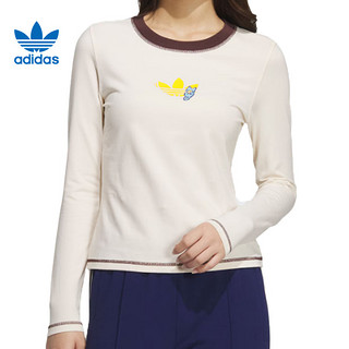 adidas 阿迪达斯 三叶草秋季女子STREET运动休闲长袖T恤锐力JL7549