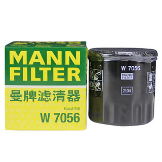 曼牌滤清器 曼牌（MANNFILTER）机油滤清器/机油滤芯/机滤/机油格W7056 适配 别克VELITE 5 微蓝5 1.5L（17款）